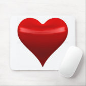Tapis de souris rouge de coeur (Avec souris)