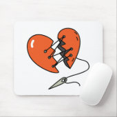 Tapis De Souris Rouge de coeur brisé (Avec souris)