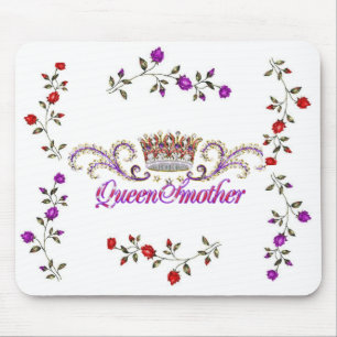 tapis de souris rouge de reine mère de casquette
