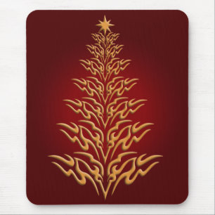 Tapis De Souris Rouge élégant Arbre de Noël Pad