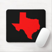 Tapis De Souris Rouge et noir brillant Texas (Avec souris)