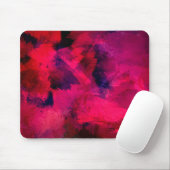 Tapis De Souris Rouge foncé et violet Gras & Abstrait moderne (Avec souris)