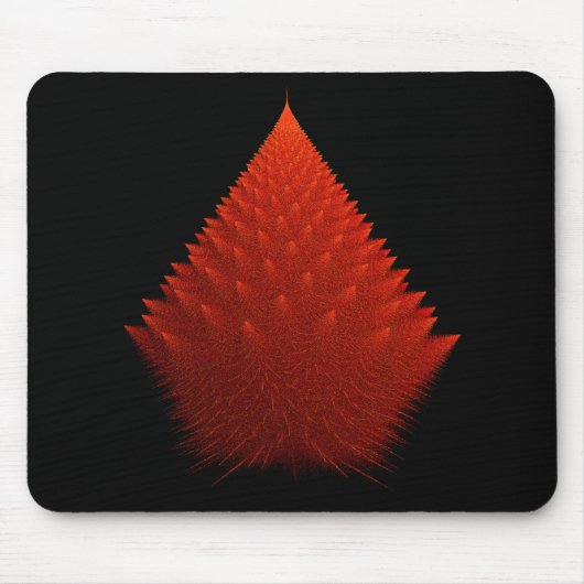 Tapis De Souris Rouge Incendia Script Fractale (Devant)