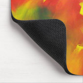 Tapis De Souris Rouge Jaune Vert Modèle Art Abstrait moderne (Coin)