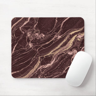 Tapis De Souris Rouge Marbre Profond Look Esthétique Contemporain