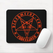 Tapis De Souris Rouge Mousepad de Baphomet (Avec souris)