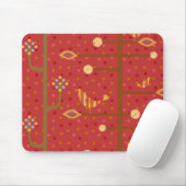 Tapis De Souris Rouge Mousepad de BirdsInLove Design4 (Avec souris)