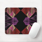 Tapis De Souris Rouge n Violet Fractal Mousepad (Avec souris)