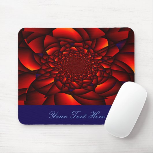 Tapis De Souris Rouge noir Pétale (Avec souris)