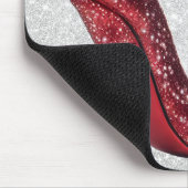 Tapis De Souris Rouge & Or en argent Chaussure haute talon | (Coin)