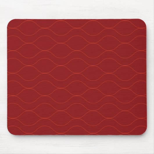 Tapis De Souris Rouge, simple, élégant, cool vague abstraction art (Devant)