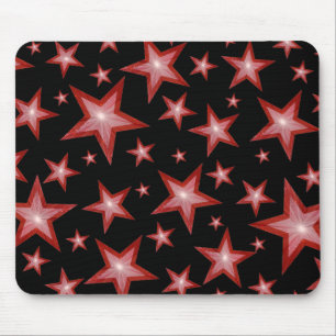 Tapis De Souris Rouge Stars mousepad noir