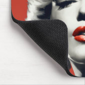 Tapis De Souris Rouge sur les lèvres rouges Marilyn (Coin)