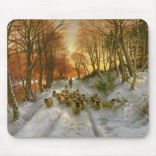 Tapis De Souris Rougeoyé avec des teintes de même des heures (Devant)