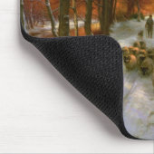 Tapis De Souris Rougeoyé avec des teintes de même des heures (Coin)