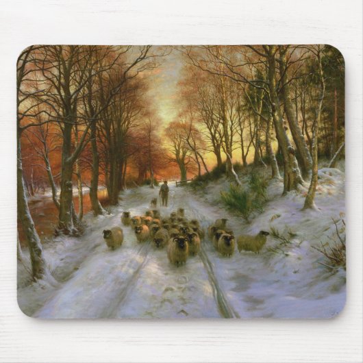 Tapis De Souris Rougeoyé avec des teintes de même des heures (Devant)