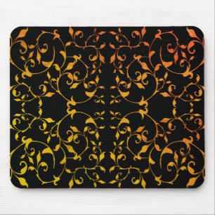 Tapis De Souris Rouille à défilement et noir soyeux