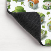 Tapis De Souris Roulés de sushi de la Saint-Patrick & Trèfle (Coin)