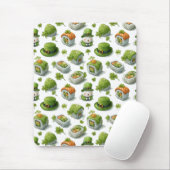 Tapis De Souris Roulés de sushi de la Saint-Patrick & Trèfle (Avec souris)