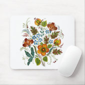 Tapis De Souris Roulette de fleurs de style ukrainien (Avec souris)