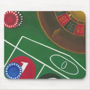 Tapis De Souris Roulette Table avec puces et roue