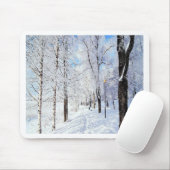 Tapis De Souris Route de neige (Avec souris)