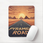 Tapis De Souris Route des Pyramides Dorées Egypte Coucher de Solei (Avec souris)