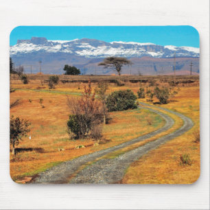 Tapis De Souris Route et chaîne de la cathédrale enneigée, Champag