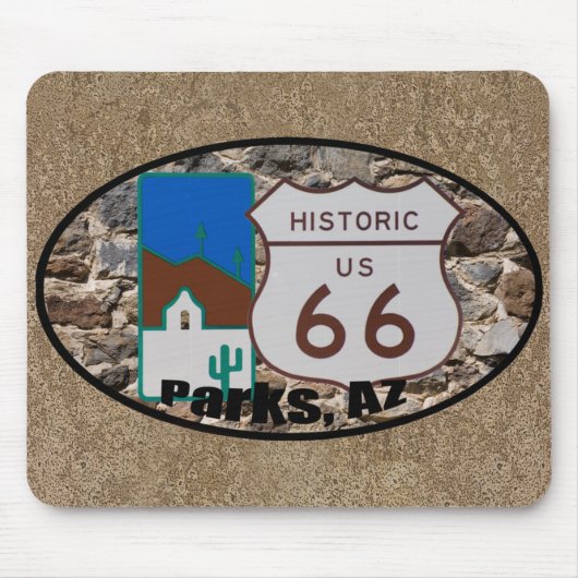 Tapis De Souris Route historique US 66 Parcs Arizona (Devant)