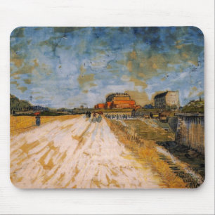 Tapis De Souris Route longeant les remparts de Paris par Van Gogh