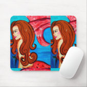 Tapis De Souris roux mermaid jumeaux mousepad (Avec souris)