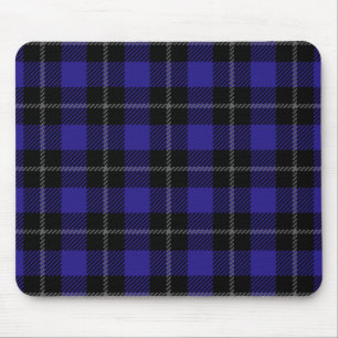 Tapis De Souris Royal Blue Black Plaid