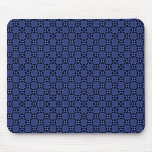 Tapis De Souris Royal Blue Funky Circles Mousepad (Devant)