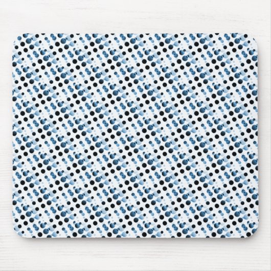Tapis De Souris Royal Blue Retro Bubbles Mousepad (Devant)