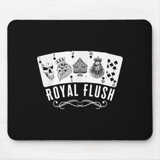 Tapis De Souris Royal Spade Flush Skeleton King Queen Spades Ker G (Devant)