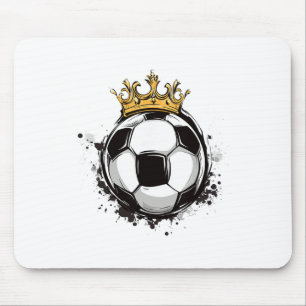Tapis De Souris Royauté De Football Avec Un Byll Couronné Pour Gar