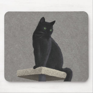 Tapis De Souris Royauté du chat noir