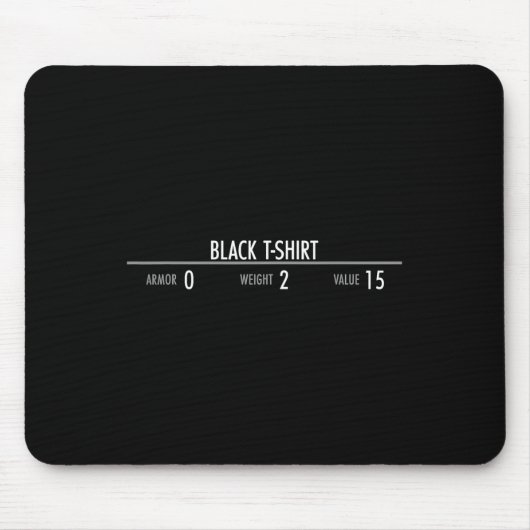 Tapis De Souris Rpg Armor Stats - Video Game Player  (Devant)