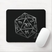 Tapis De Souris RPG Crit AF | Imaginaire Tabletop Retro Gamer Dice (Avec souris)