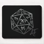 Tapis De Souris RPG Crit AF | Imaginaire Tabletop Retro Gamer Dice (Devant)