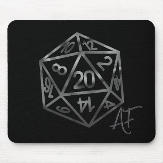 Tapis De Souris RPG Crit AF | Imaginaire Tabletop Retro Gamer Dice (Devant)