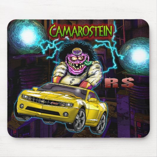 Tapis De Souris RS jaune Mousepad de Chevy Camaro (Devant)