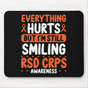 Tapis De Souris RSD CRPS Guerrier Orange Ribbon toujours souriant 