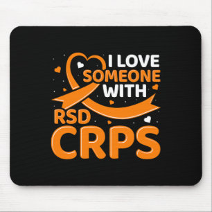 Tapis De Souris Rsdcrps Orange Ribbon Complexe régional de douleur