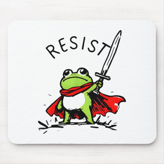 Tapis De Souris Rtland Frog Protest Resist Funny Frogs Activist (Devant)