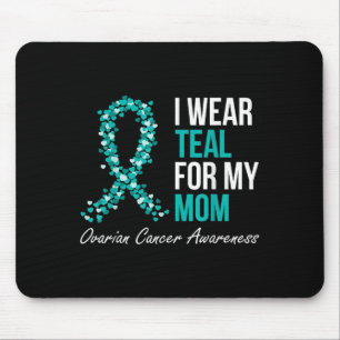 Tapis De Souris Ruban Cancer Ovarien Je Porte Turquoise Pour Ma Ma