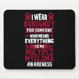 Tapis De Souris Ruban de Bourgogne - Sensibilisation au cancer du 