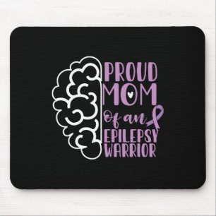 Tapis De Souris Ruban de sensibilisation à l'épilepsie Fière maman