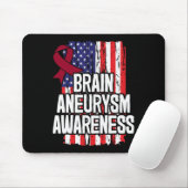 Tapis De Souris Ruban de sensibilisation à l'neurysme cérébral (Avec souris)