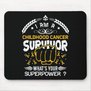 Tapis De Souris Ruban de sensibilisation au cancer de l'enfance s